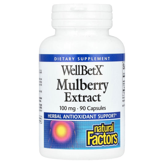 Natural Factors, WellBetX, Mulberry Extract, 100 mg, 90 Capsules