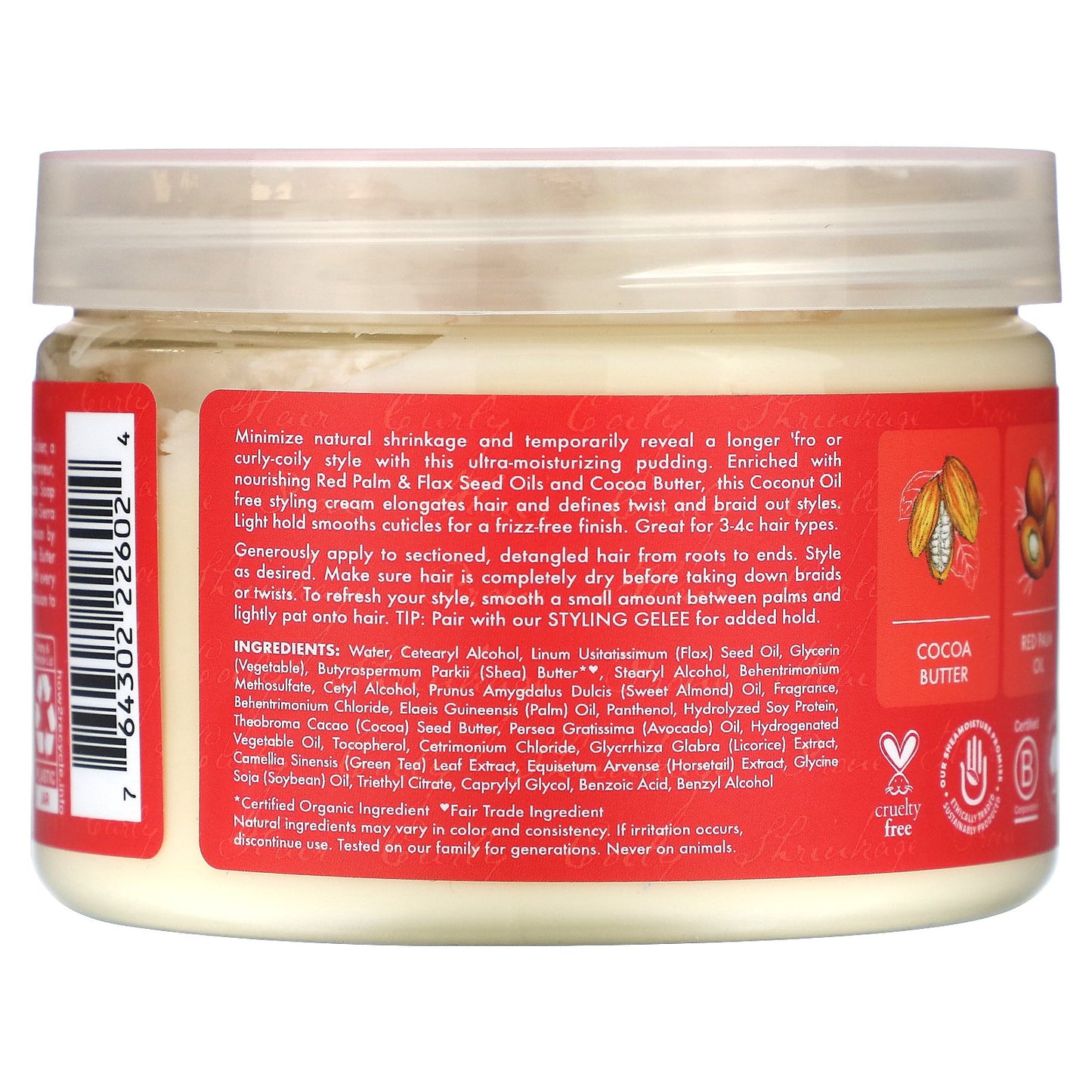 SheaMoisture, Curl Stretch Pudding, Red Palm Oil & Cocoa Butter, 11.5 oz (326 g)