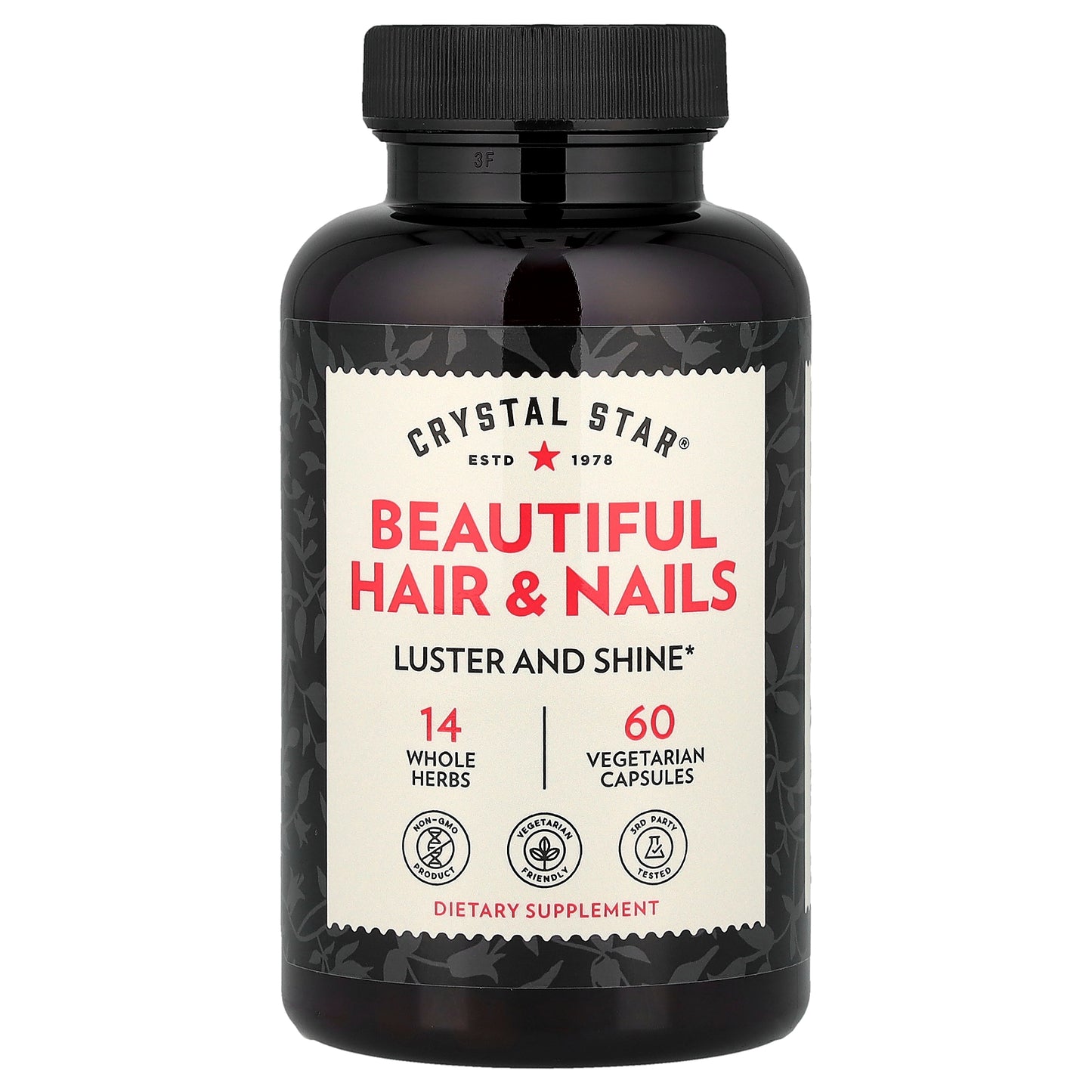 Crystal Star, Beautiful Hair & Nails, 60 Vegetarian Capsules