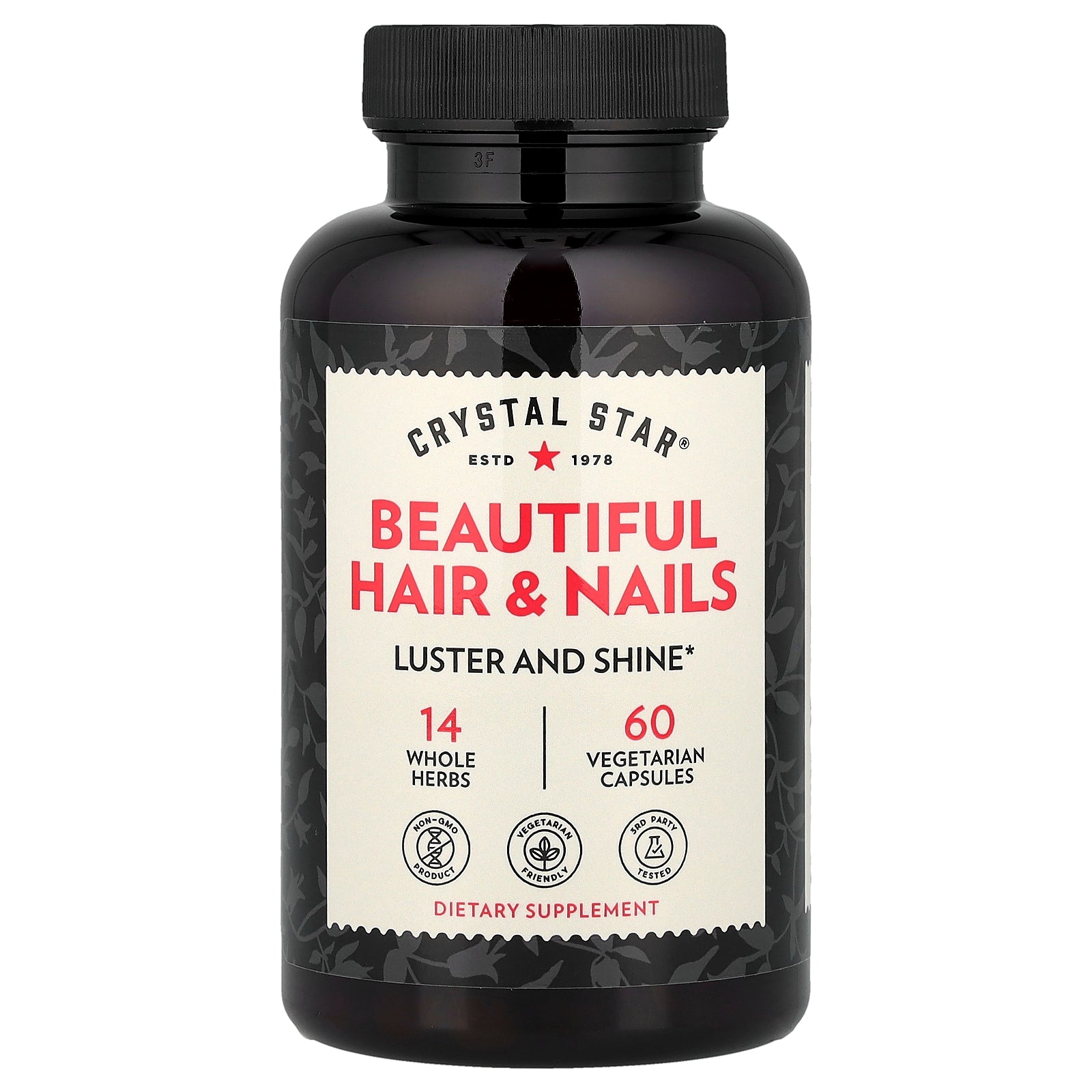Crystal Star, Beautiful Hair & Nails, 60 Vegetarian Capsules