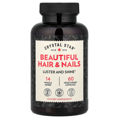 Crystal Star, Beautiful Hair & Nails, 60 Vegetarian Capsules
