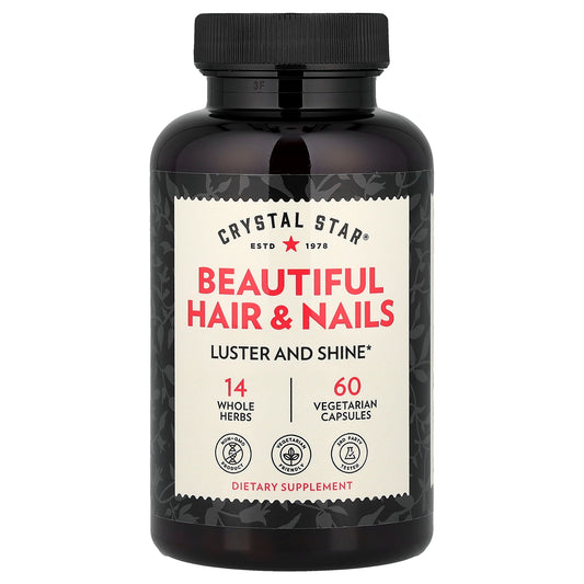 Crystal Star, Beautiful Hair & Nails, 60 Vegetarian Capsules