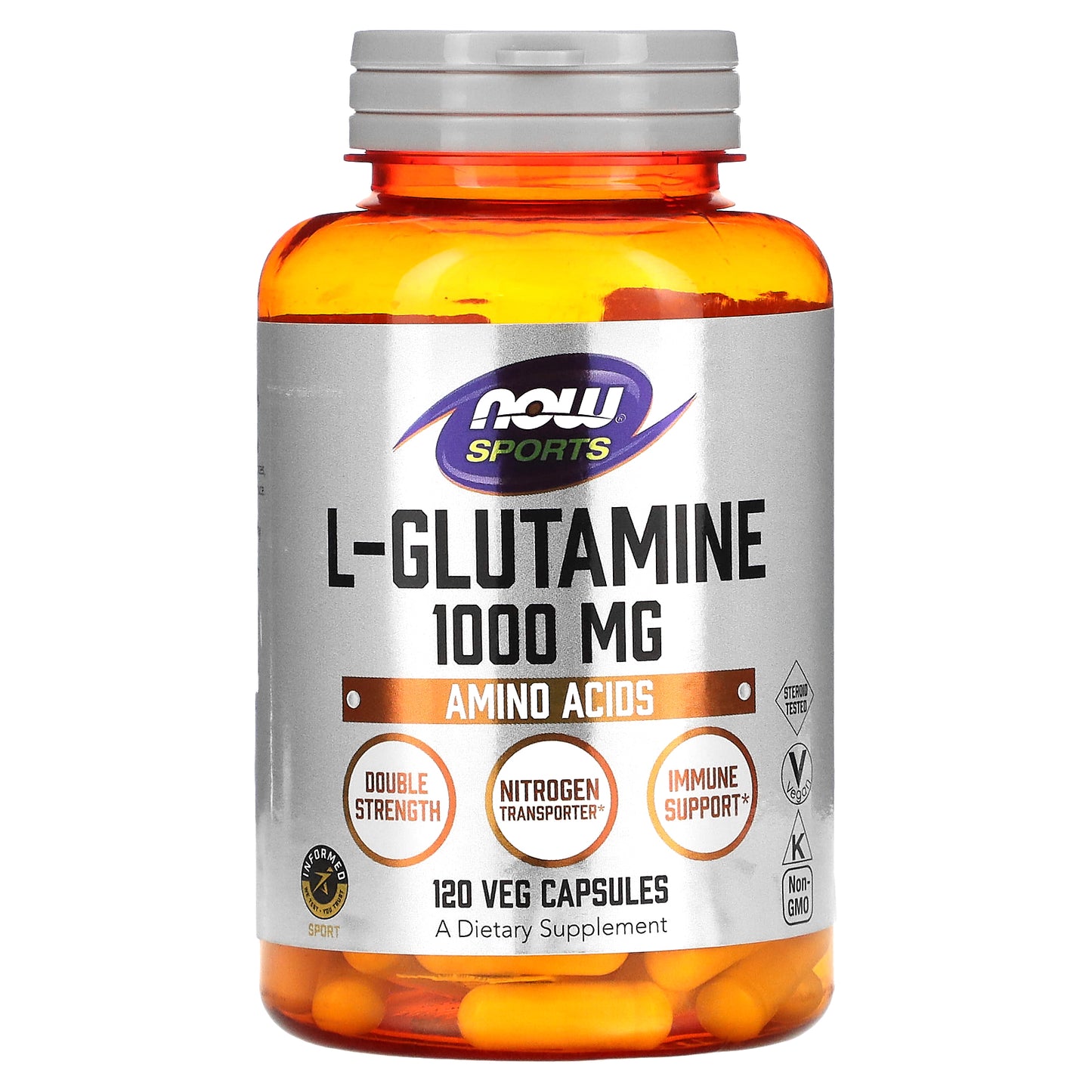 NOW Foods, Sports, L-Glutamine, 1,000 mg, 120 Veg Capsules