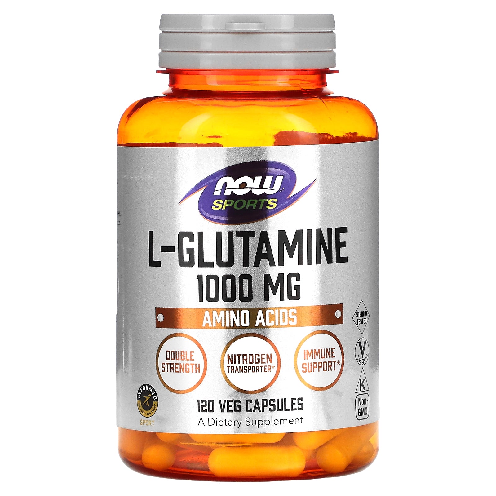 NOW Foods, Sports, L-Glutamine, 1,000 mg, 120 Veg Capsules