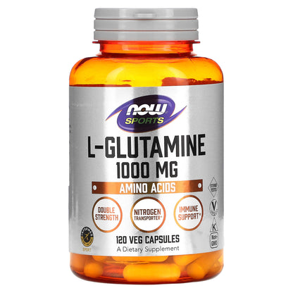 NOW Foods, Sports, L-Glutamine, 1,000 mg, 120 Veg Capsules
