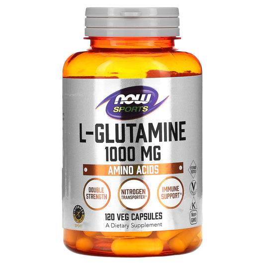 NOW Foods, Sports, L-Glutamine, 1,000 mg, 120 Veg Capsules