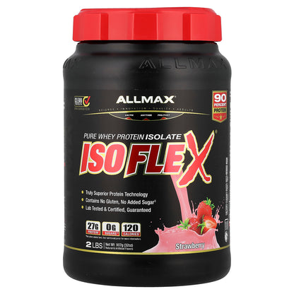 ALLMAX, ISOFLEX®, Pure Whey Protein Isolate, Strawberry, 2 lbs (907 g)