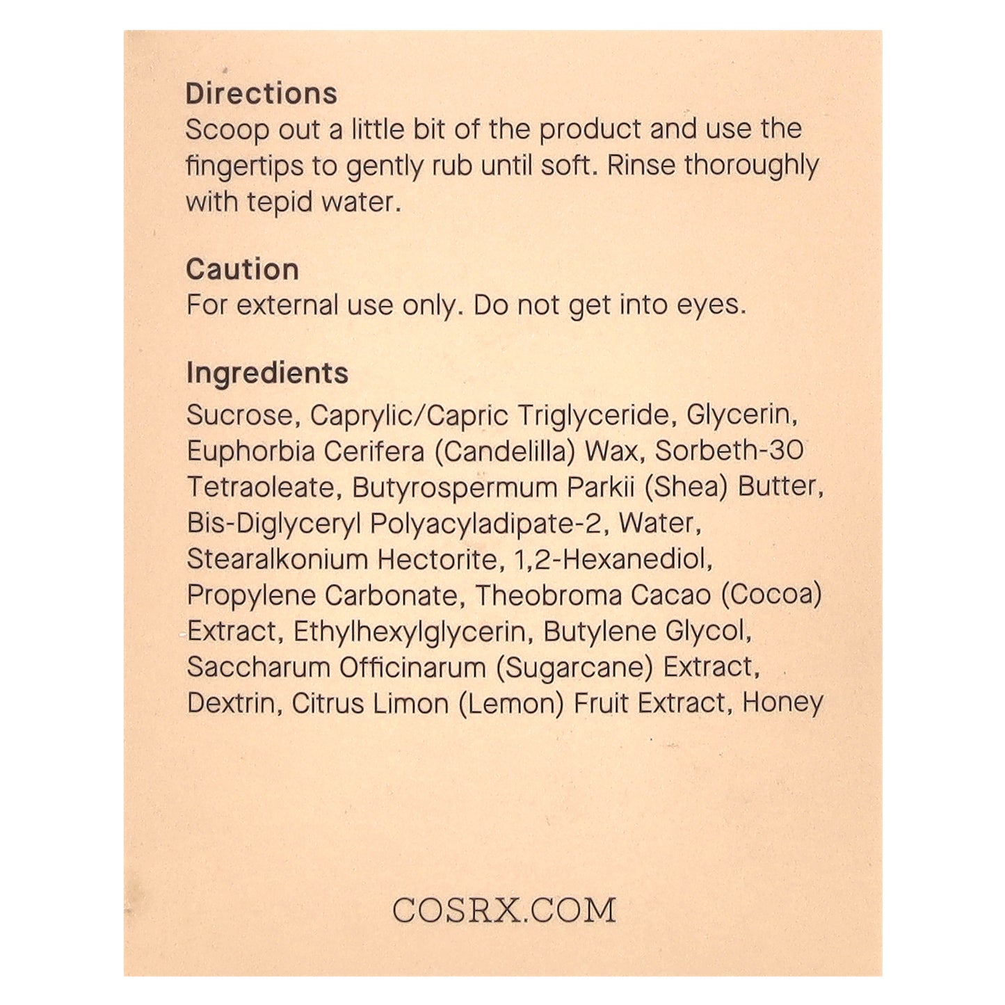 CosRx, Lip Scrub, Honey Sugar, 0.7 oz (20 g)