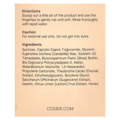 CosRx, Lip Scrub, Honey Sugar, 0.7 oz (20 g)