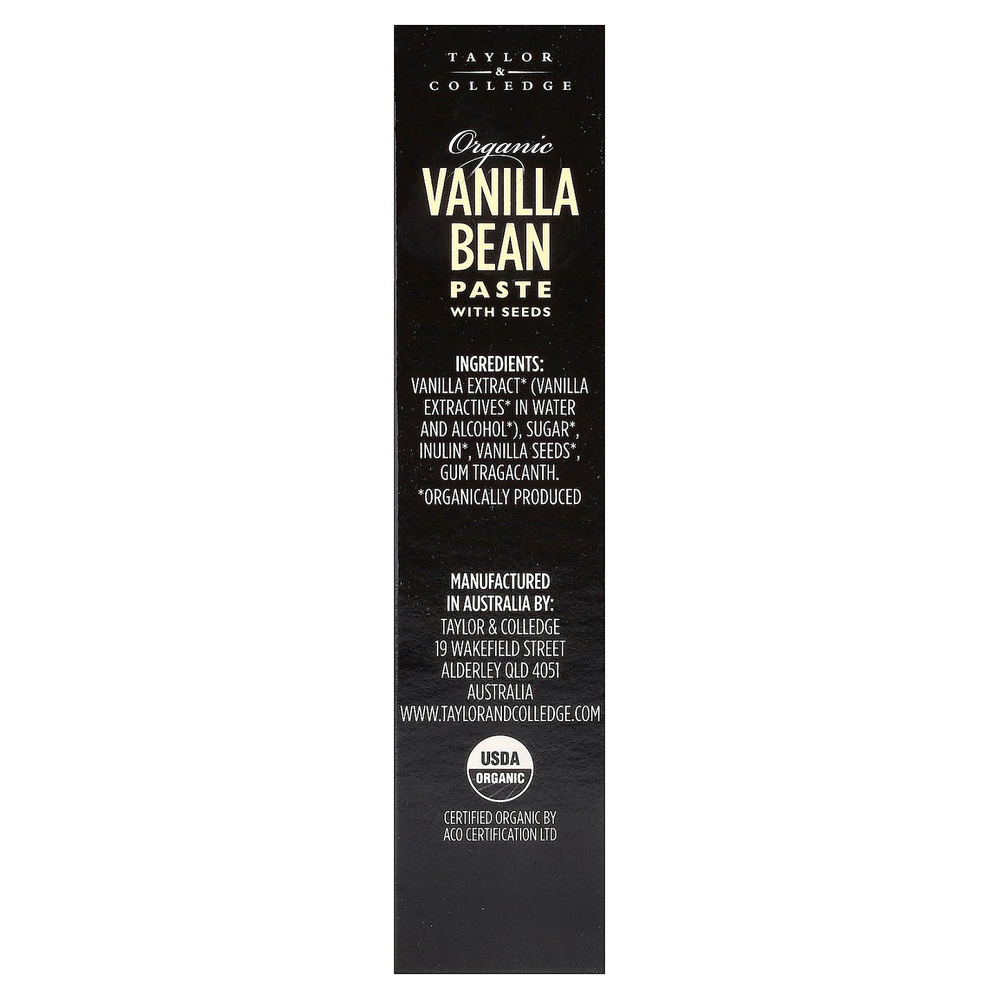 Taylor & Colledge, Organic Vanilla Bean Paste With Seeds, 1.7 oz (50 g)