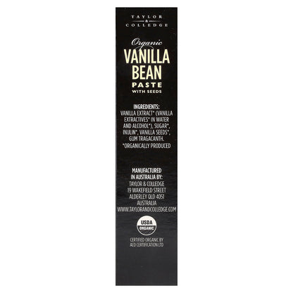 Taylor & Colledge, Organic Vanilla Bean Paste With Seeds, 1.7 oz (50 g)