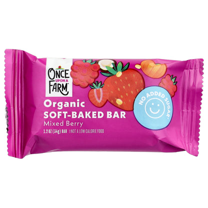 Once Upon A Farm, Organic Soft-Baked Bar, Mixed Berry, 4 Bars, 1.2 oz (34 g) Each