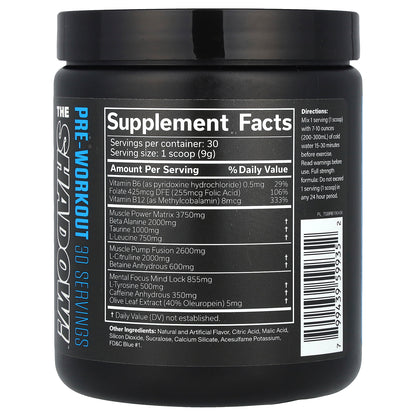 JNX Sports, The Shadow!®, Pre-Workout, Blue Raspberry, 9.5 oz (270 g)