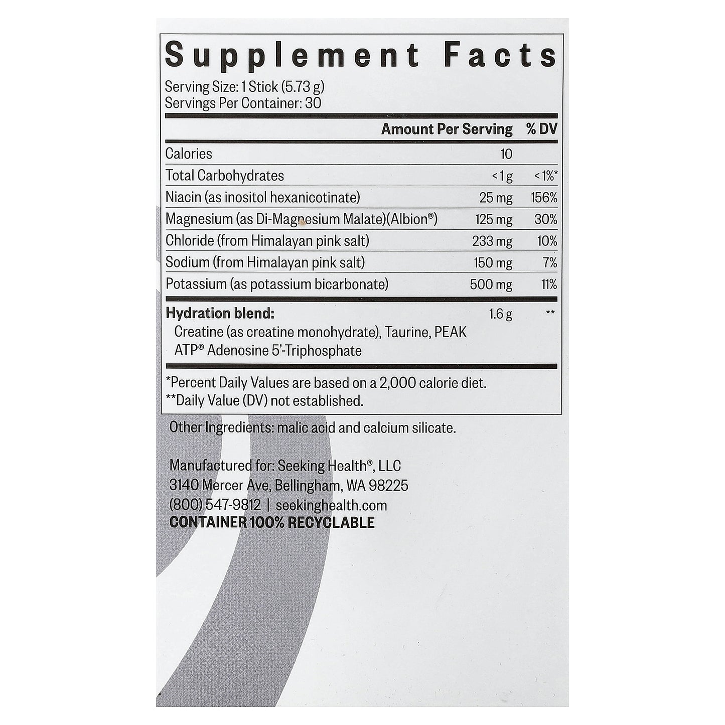 Seeking Health, Optimal Electrolyte, Unflavored, 30 Sticks, 0.202 oz (5.73 g) Each