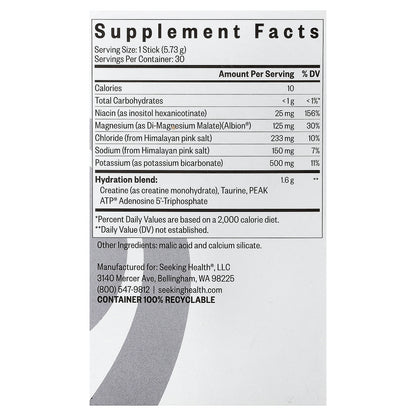 Seeking Health, Optimal Electrolyte, Unflavored, 30 Sticks, 0.202 oz (5.73 g) Each