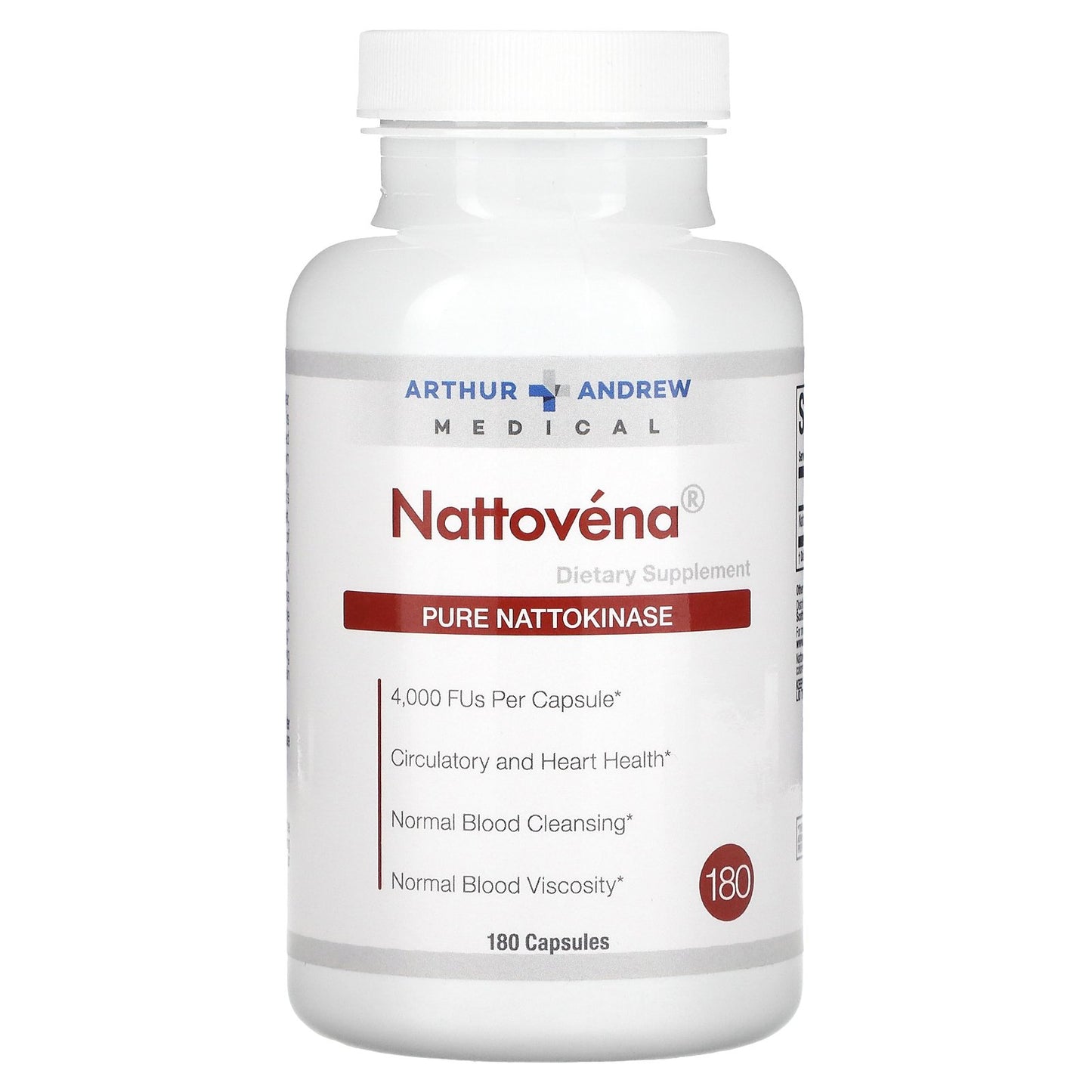 Arthur Andrew Medical, Nattovena®, Pure Nattokinase, 4,000 FUs, 180 Capsules