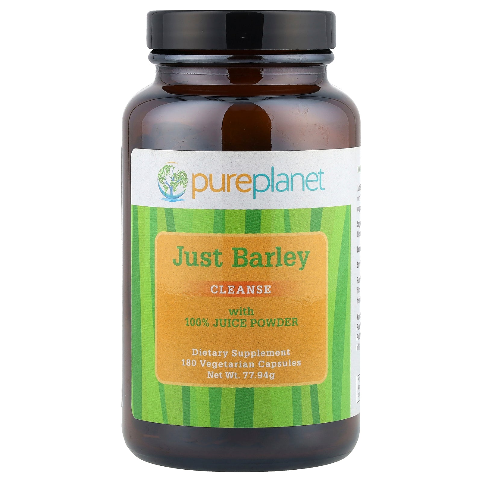 Pure Planet, Just Barley, 180 Vegetarian Capsules