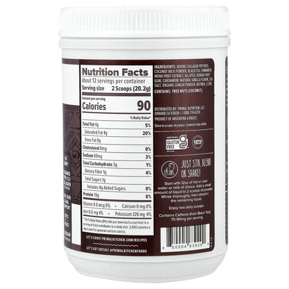 Primal Kitchen, Collagen Keto Latte, Chai Tea, 8.55 oz (242.4 g)