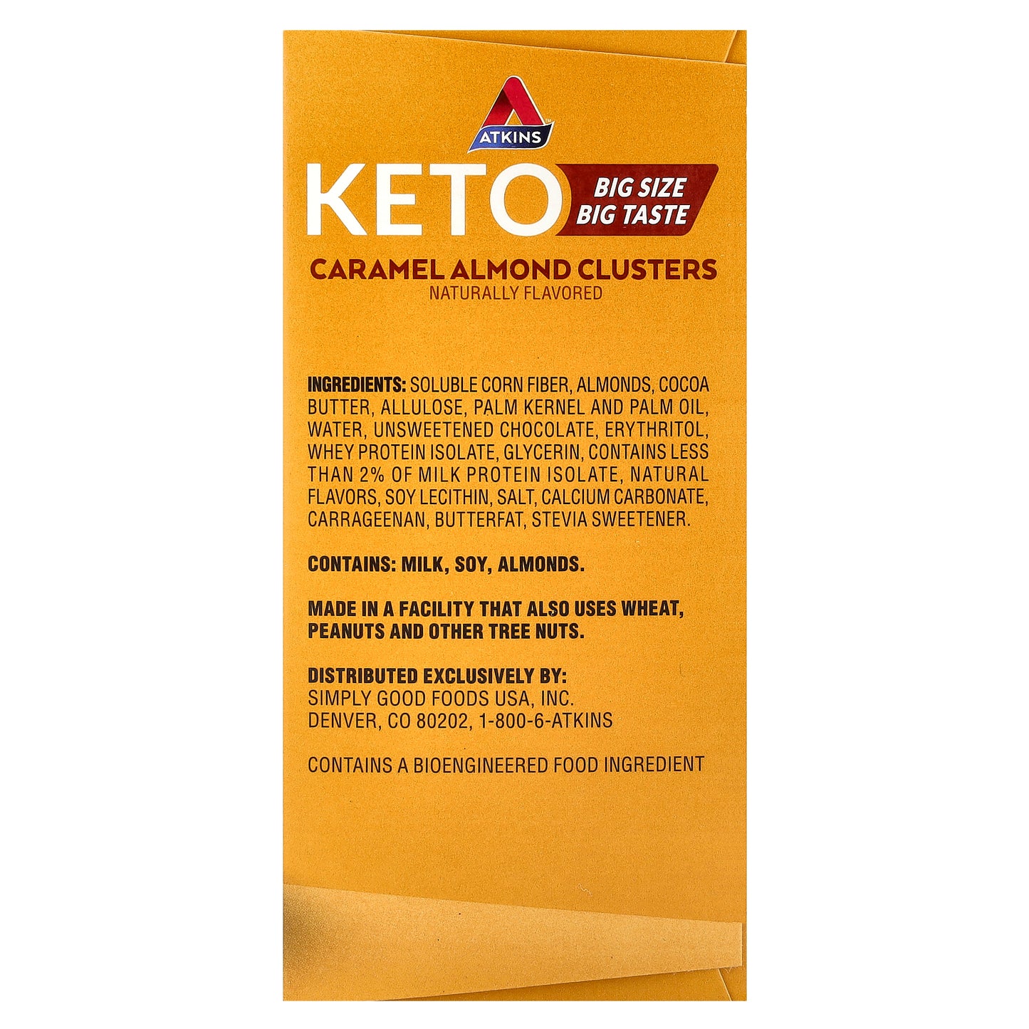 Atkins, Caramel Almond Clusters, 8 Clusters, 0.92 oz (26 g) Each