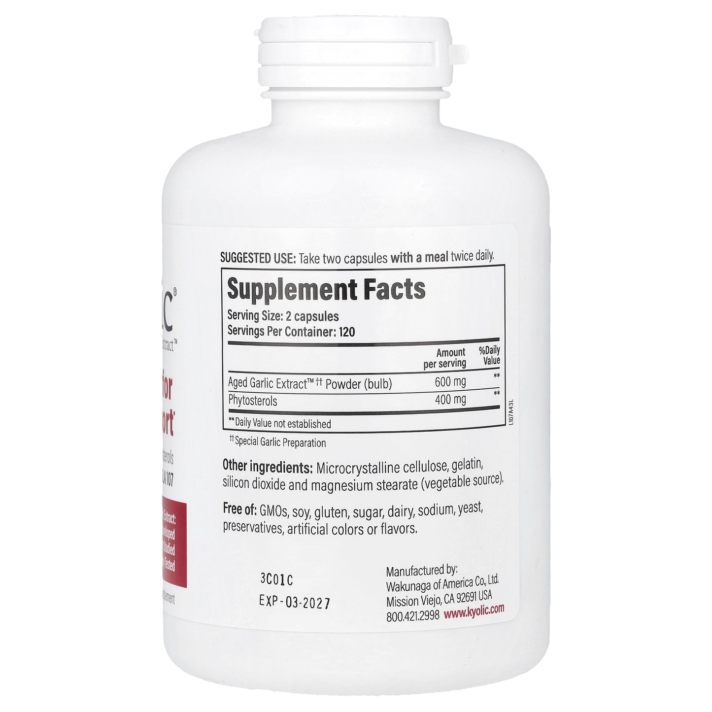 Kyolic, Aged Garlic Extract™, Formula 107, 240 Capsules