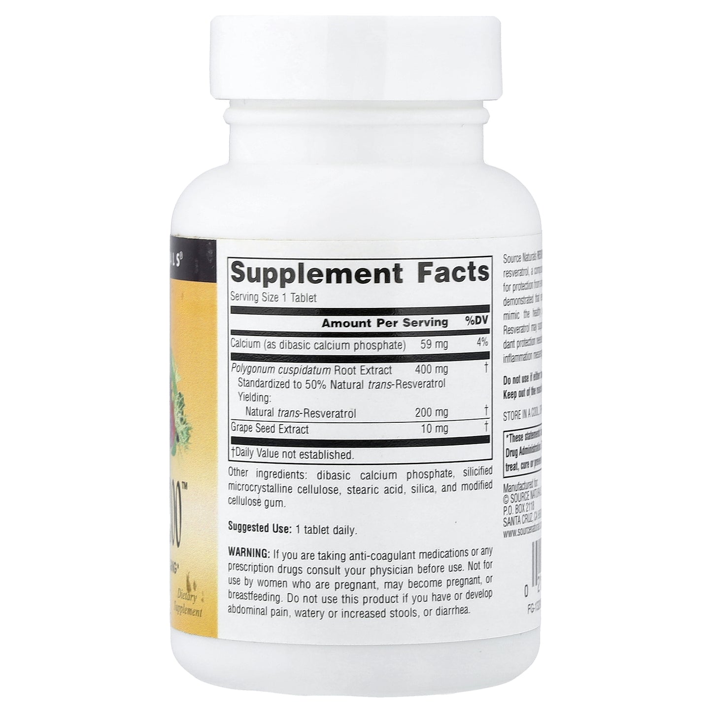 Source Naturals, Resveratrol 200™, 60 Tablets