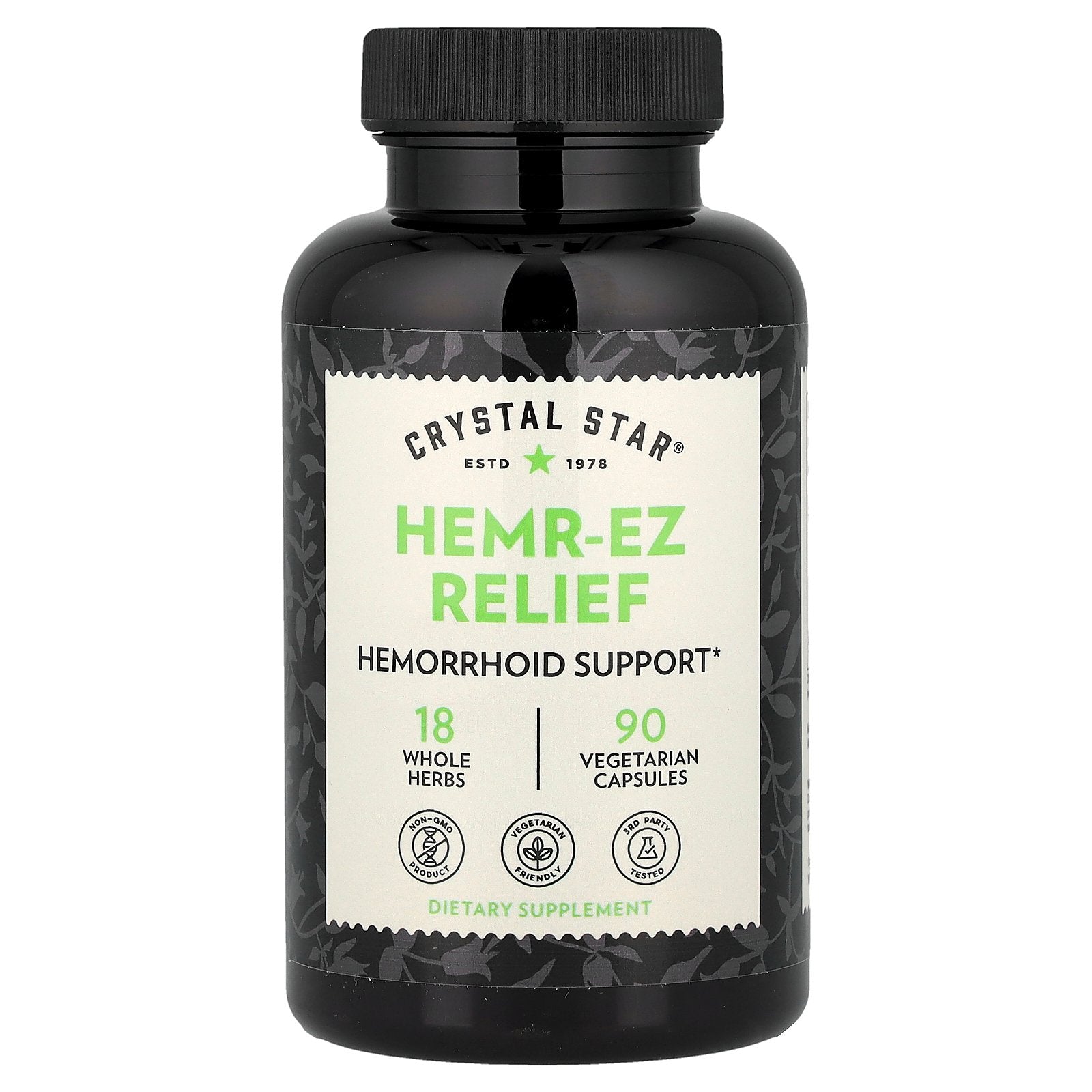 Crystal Star, Hemr-Ez Relief, 90 Vegetarian Capsules