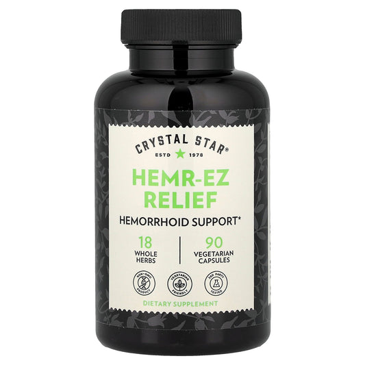 Crystal Star, Hemr-Ez Relief, 90 Vegetarian Capsules