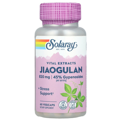 Solaray, Jiaogulan, 60 VegCaps (410 mg per Capsule)