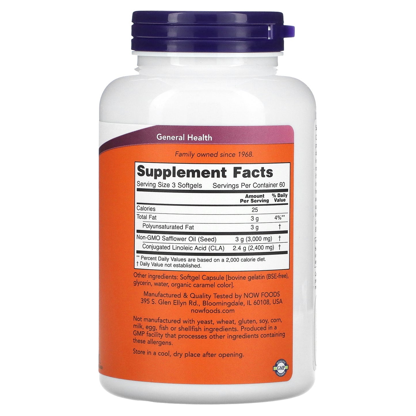 NOW Foods, CLA, 800 mg, 180 Softgels