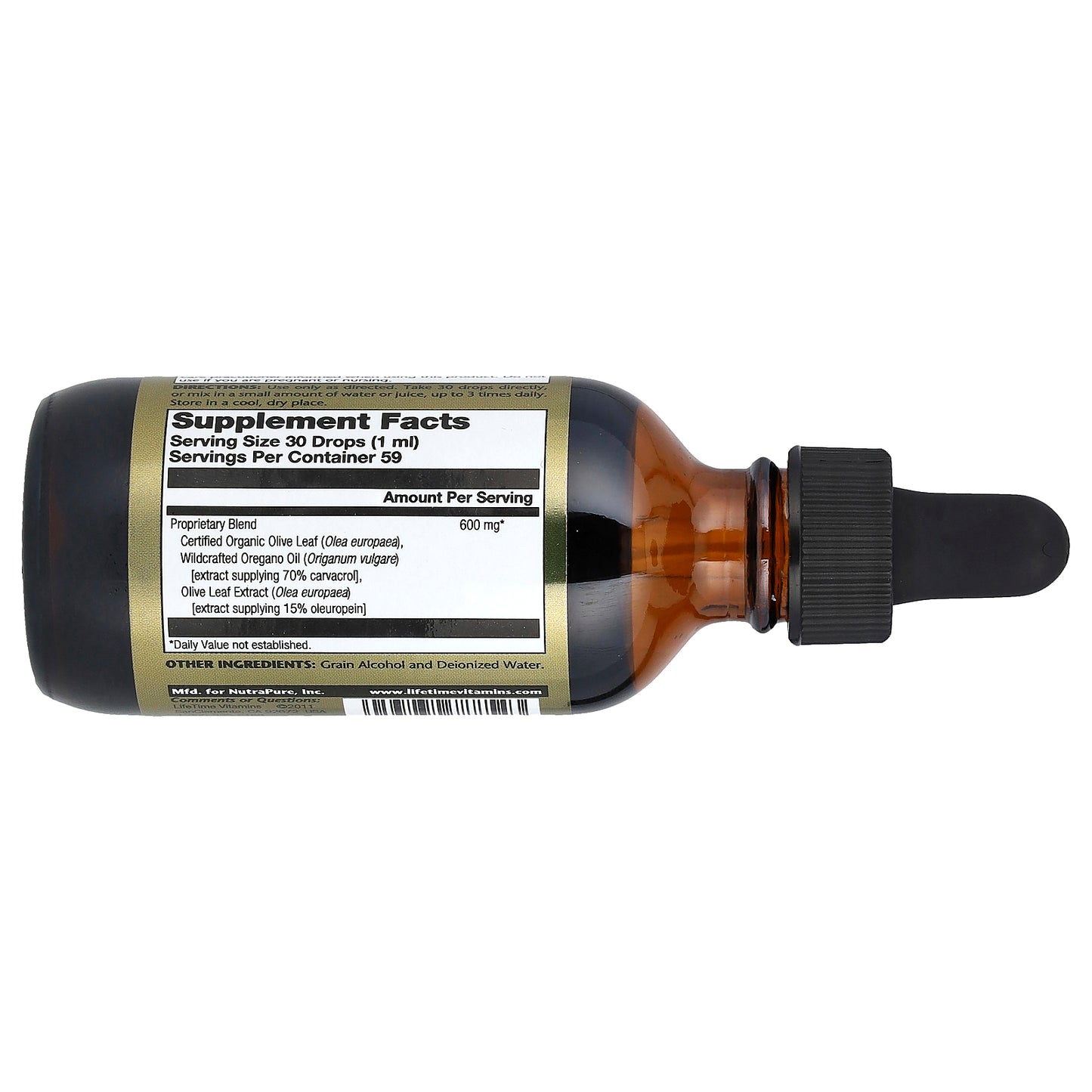 LifeTime Vitamins, Oregano Oil & Olive Leaf, 2 fl oz (59 ml)