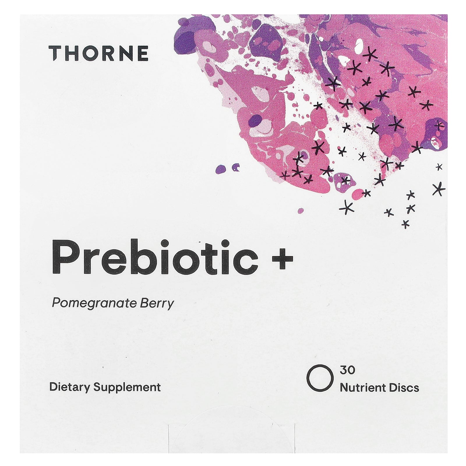 Thorne, Prebiotic +, Pomegranate Berry, 30 Nutrient Discs