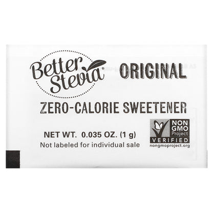 NOW Foods, Better Stevia, Zero-Calorie Sweetener, Original, 100 Packets, 3.5 oz (100 g)