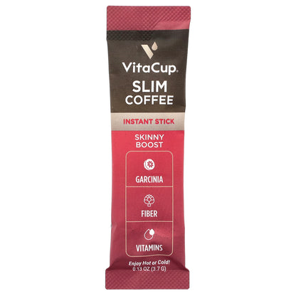 VitaCup, Slim Instant Coffee, Medium Roast, 10 Single-Serve Sticks, 0.13 oz (3.7 g) Each