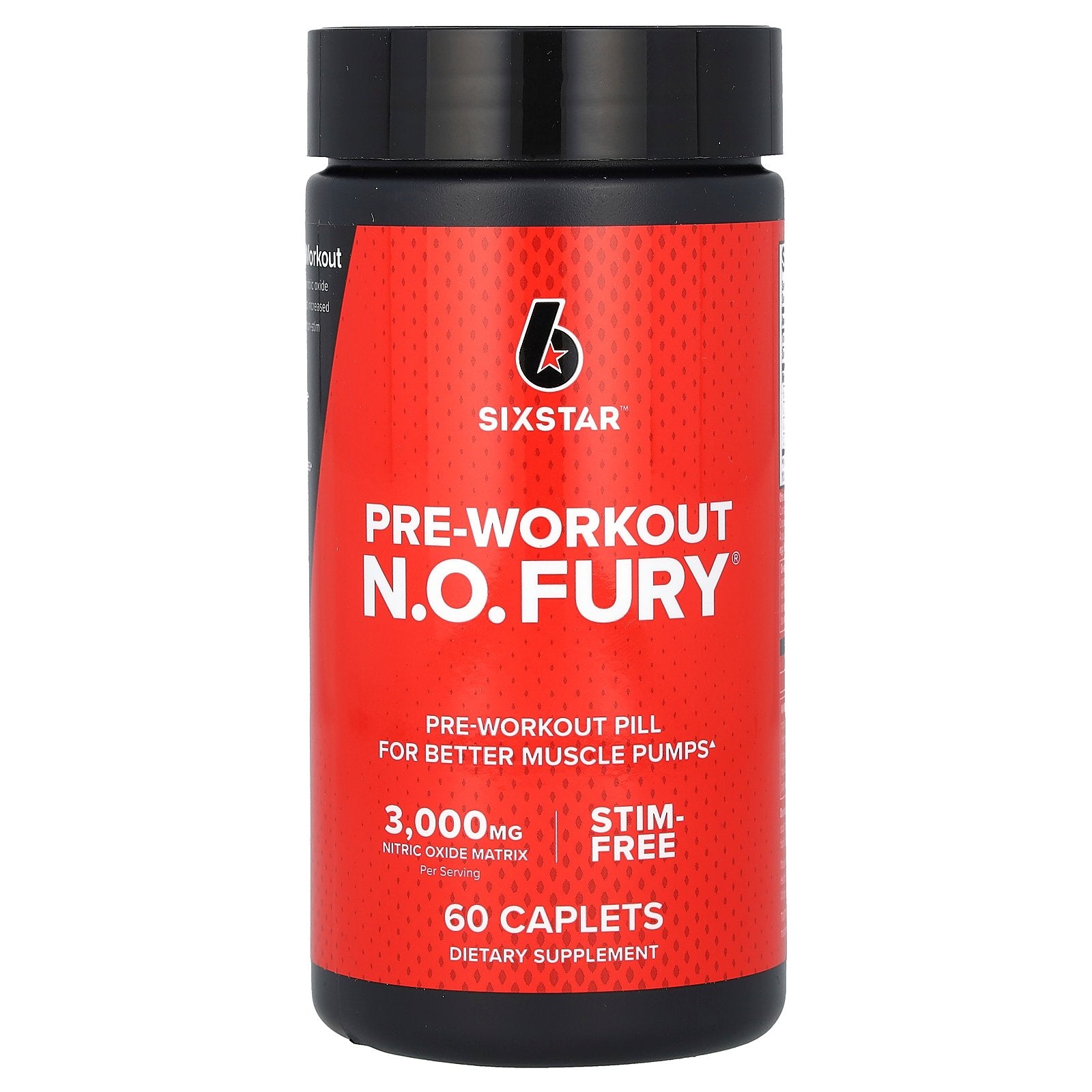 SIXSTAR, Pre-Workout N.O. FURY, 60 Caplets