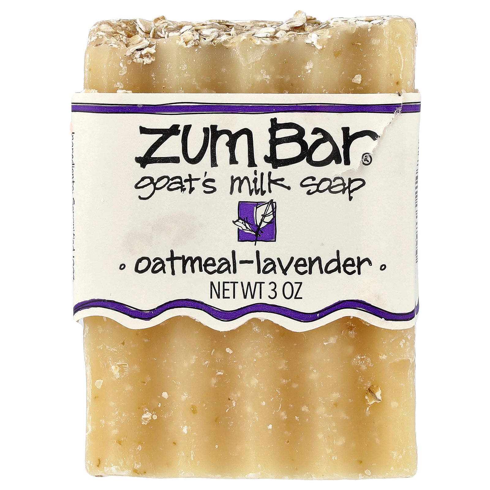 ZUM, Zum Bar®, Goat's Milk Soap Bar, Oatmeal Lavender, 3 oz