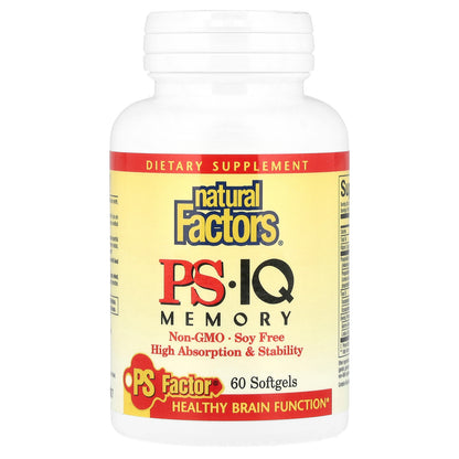 Natural Factors, PS - IQ Memory, 60 Softgels