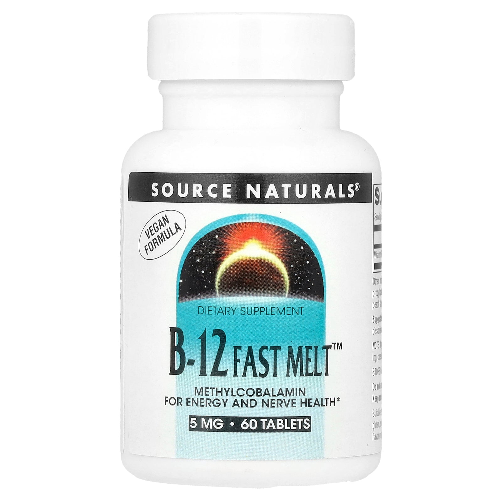 Source Naturals, B-12 Fast Melt™, 5 mg, 60 Tablets