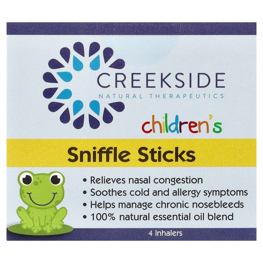 Creekside Natural Therapeutics, Children's Sniffle Sticks, 4 Inhalers