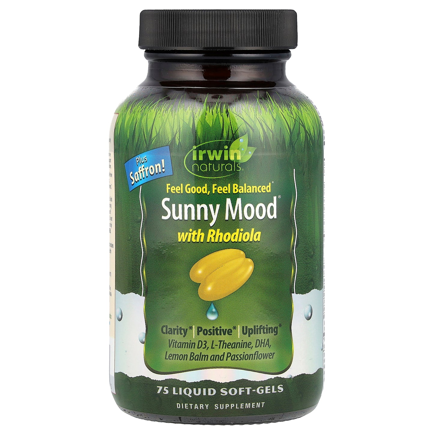 Irwin Naturals, Sunny Mood® with Rhodiola, 75 Liquid Soft-Gels