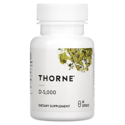 Thorne, D-5,000, 125 mcg (5,000 IU), 60 Capsules