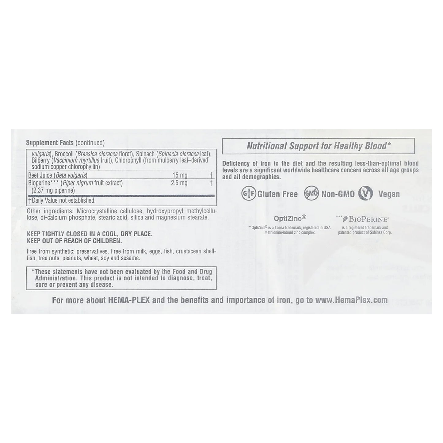 NaturesPlus, Hema-Plex, Iron with Essential Nutrients for Healthy Red Blood Cells , 60 Slow-Release Tablets