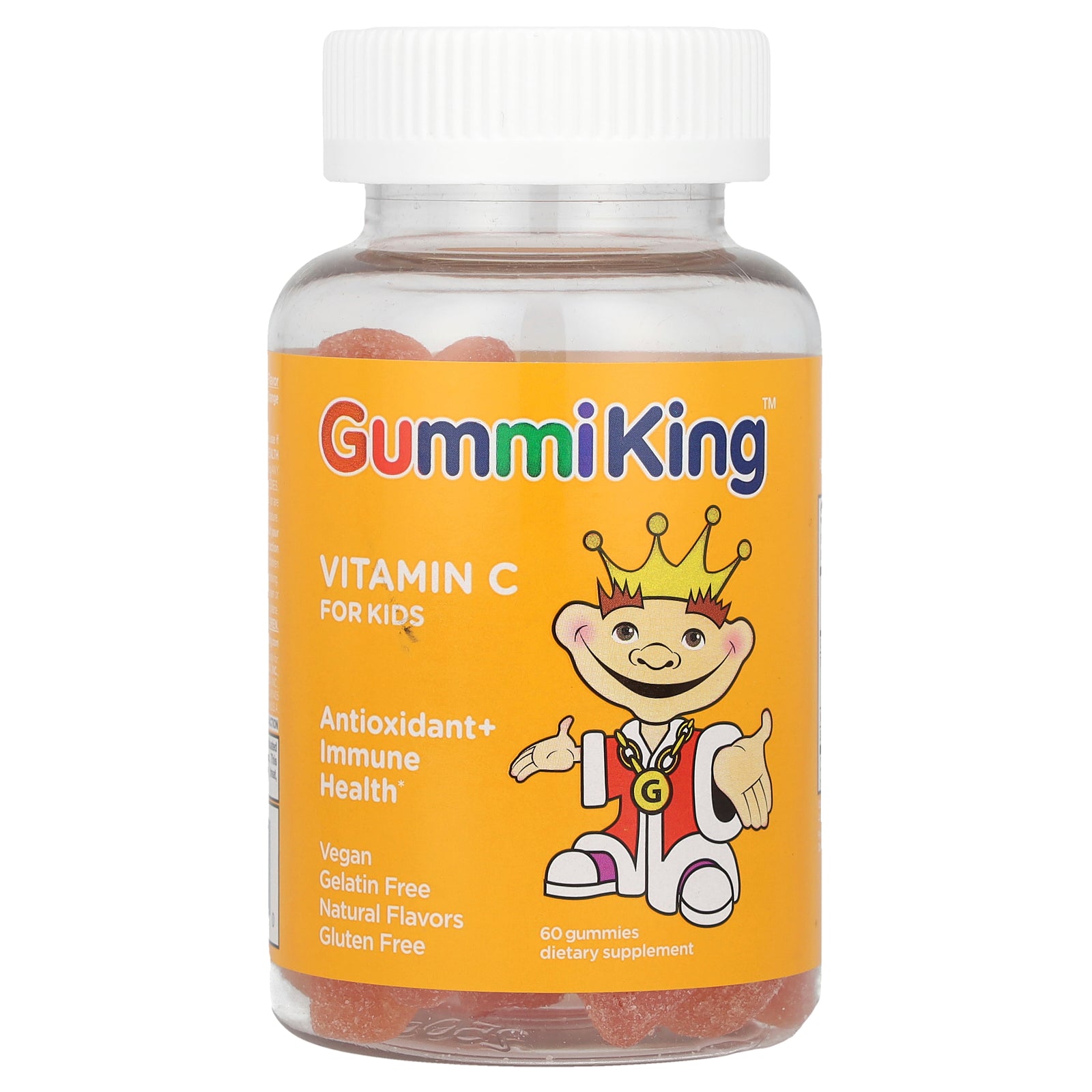 GummiKing, Vitamin C for Kids, Orange, 60 Gummies (30 mg per Gummy)