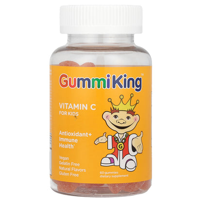 GummiKing, Vitamin C for Kids, Orange, 60 Gummies (30 mg per Gummy)