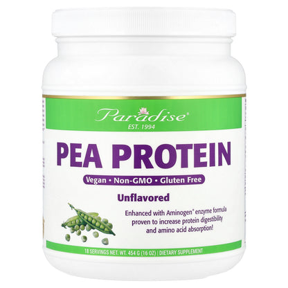 Paradise Herbs, Pea Protein, Unflavored, 16 oz (454 g)