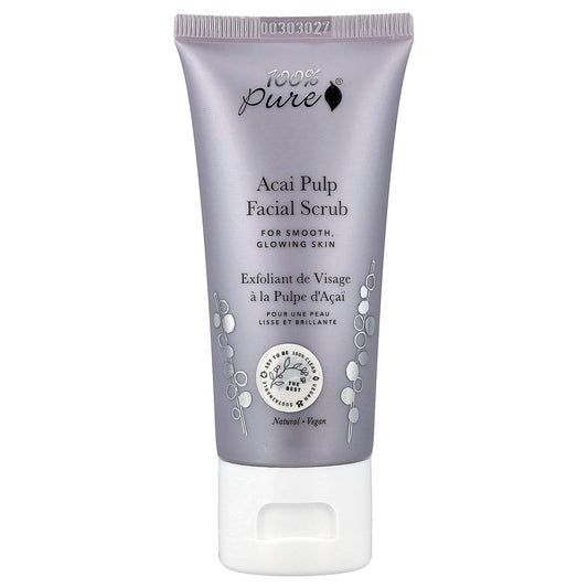 100% PURE, Acai Pulp Facial Scrub, 2 fl oz (59 ml)