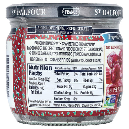 St. Dalfour, Premium Cranberries, 7 oz (200 g)