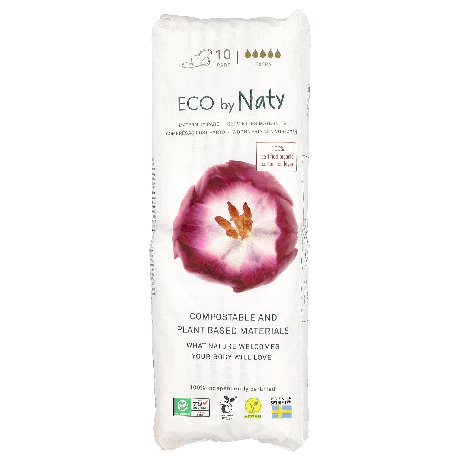 Naty, Maternity Pads, Extra, 10 Pads