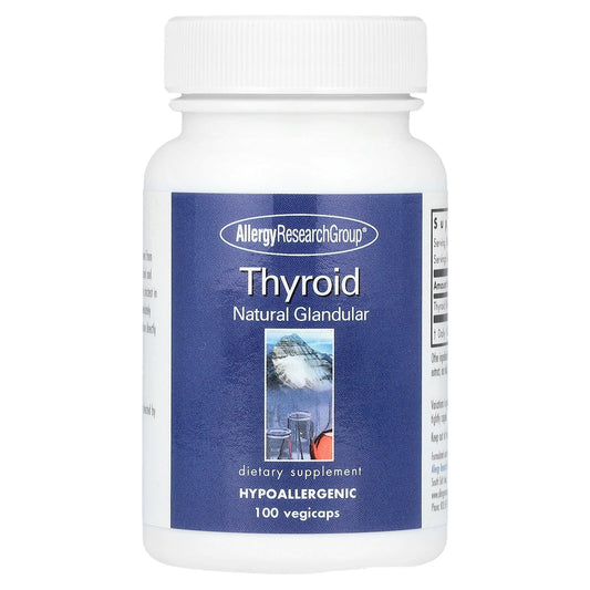 Allergy Research Group, Thyroid, Natural Glandular, 100 Vegicaps