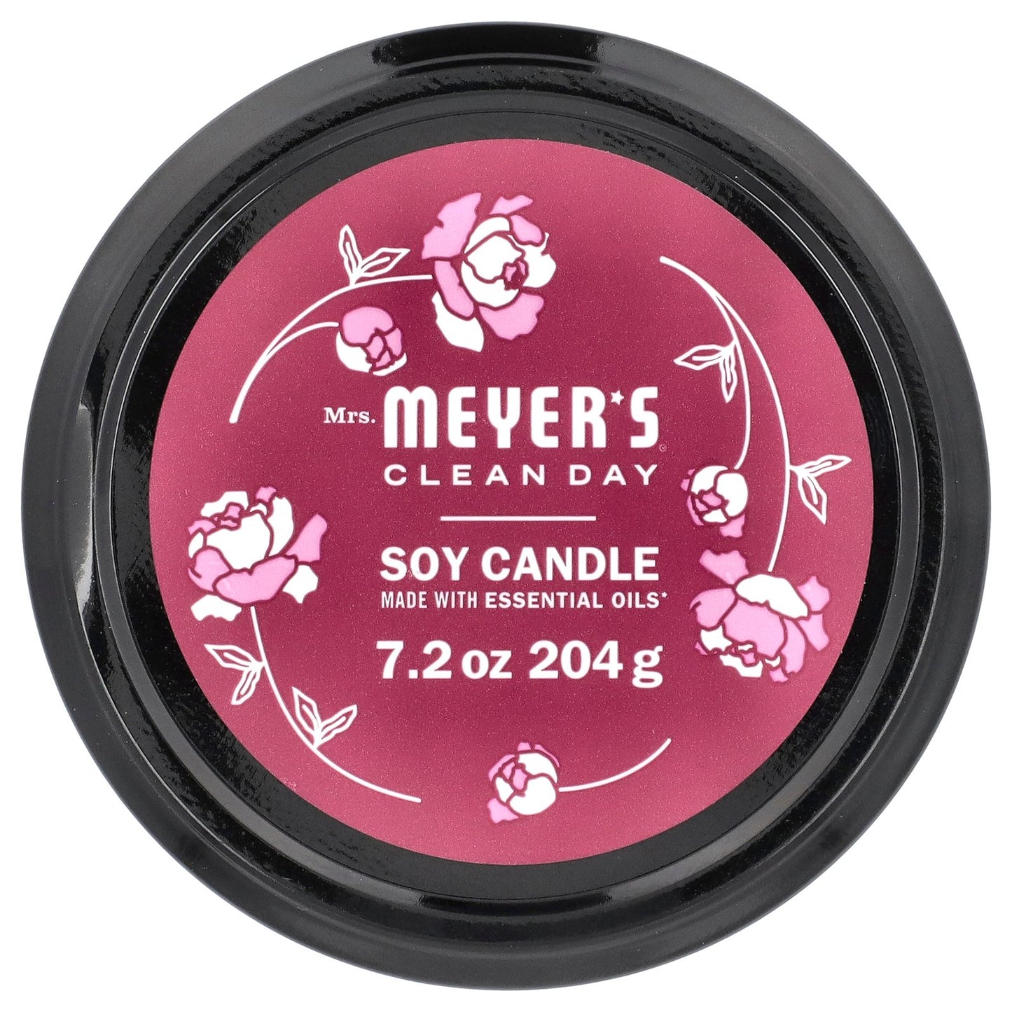 Mrs. Meyers Clean Day, Scented Soy Candle, Peony, 7.2 oz (204 g)