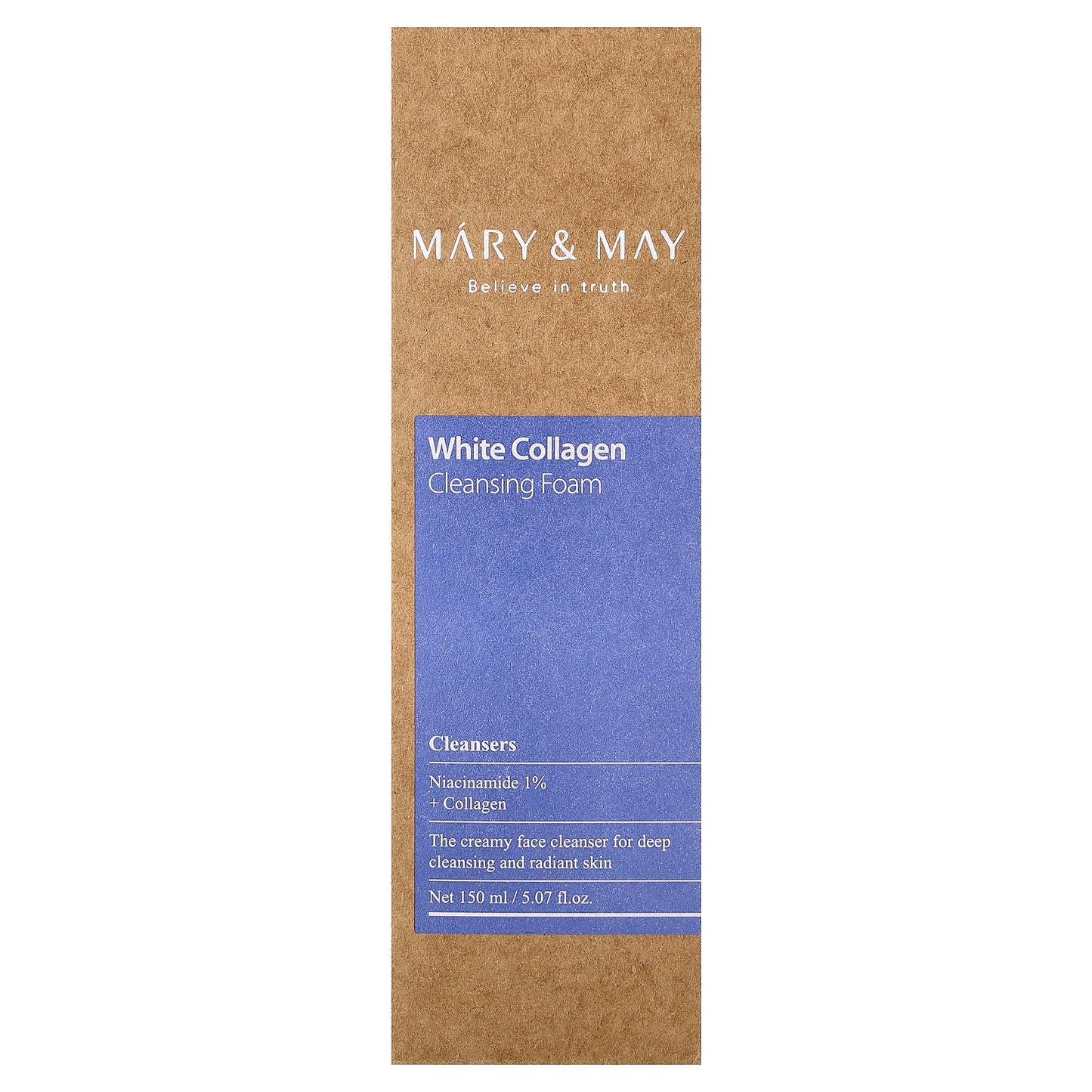 Mary & May, White Collagen Cleansing Foam, 5.07 fl oz (150 ml)